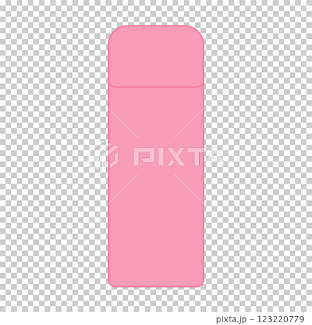 シンプルなピンク色の水筒　ツヤなし 123220779