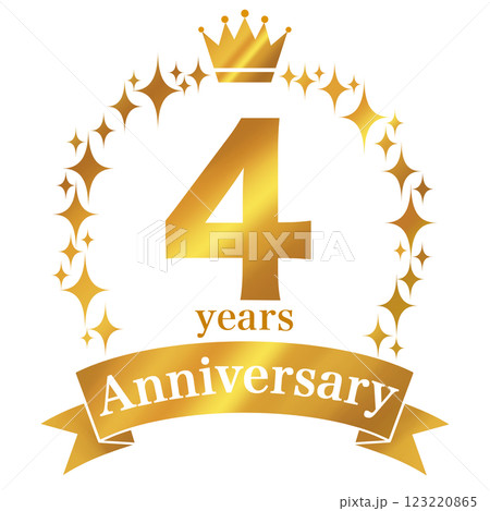 4周年記念 アニバーサリー ロゴ エンブレム 4周年記念 アニバーサリー ロゴ エンブレム 123220865