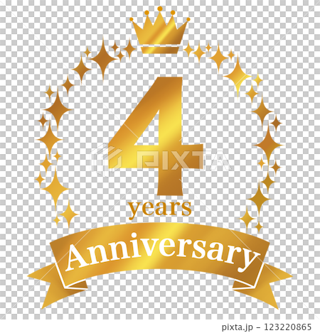 4周年記念 アニバーサリー ロゴ エンブレム 4周年記念 アニバーサリー ロゴ エンブレム 123220865