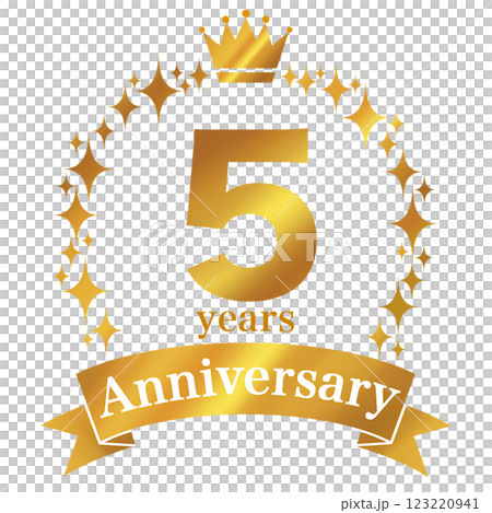五週年紀念標誌 五週年紀念標誌 123220941