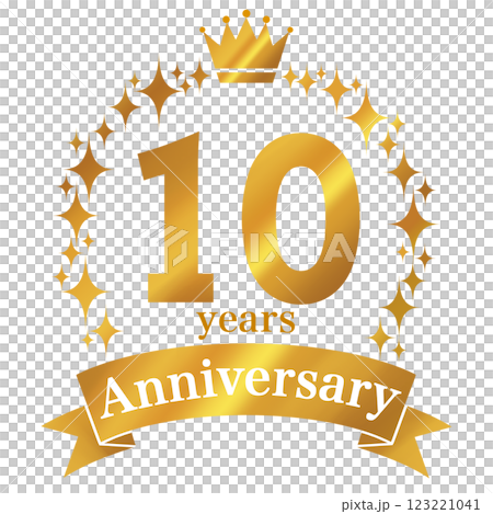 10周年記念　アニバーサリー　ロゴ　エンブレム 123221041