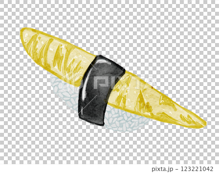 水彩で描いたお寿司数の子かずのこのイラスト素材 123221042