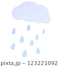 シンプルな雨雲と雨 123221092