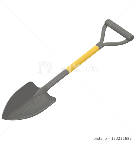 Garden Shovel gardening tool cartoon isometric Garden Shovel gardening tool cartoon isometric 123221689