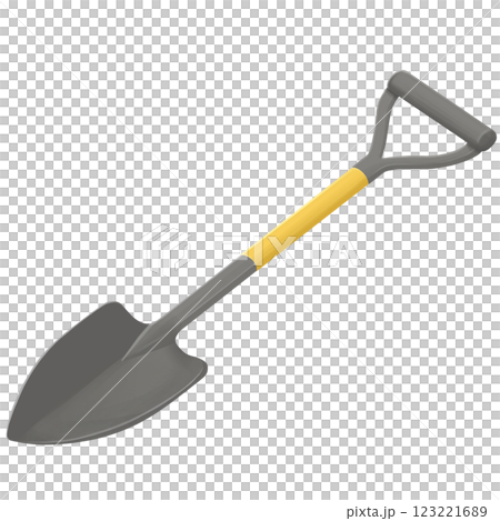 Garden Shovel gardening tool cartoon isometric Garden Shovel gardening tool cartoon isometric 123221689