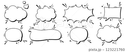 Empty eight clouds. 123221760