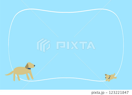 ゴールデンレトリーバーのフレーム / ポストカード 123221847