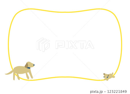 ゴールデンレトリーバーのフレーム / ポストカード 123221849