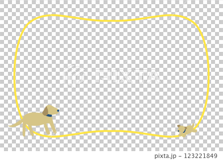 ゴールデンレトリーバーのフレーム / ポストカード 123221849