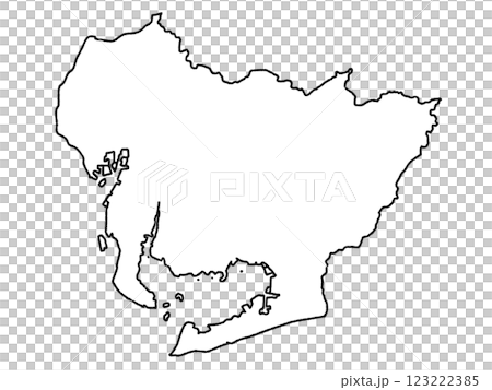 愛知縣中部地區的略顯鬆散的白色地圖 愛知縣中部地區的略顯鬆散的白色地圖 123222385