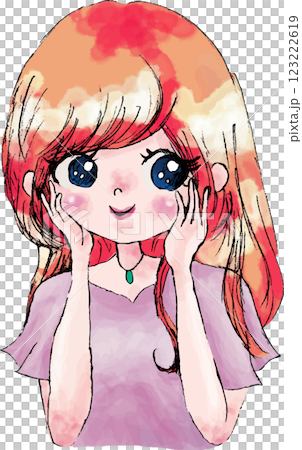 a著拐杖的女孩 123222619