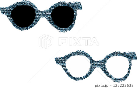 サングラスとメガネ サングラスとメガネ 123222638