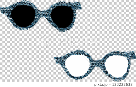 サングラスとメガネ サングラスとメガネ 123222638