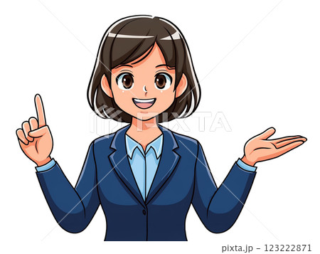 案内をする女性 案内をする女性 123222871