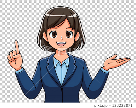 案内をする女性 案内をする女性 123222871