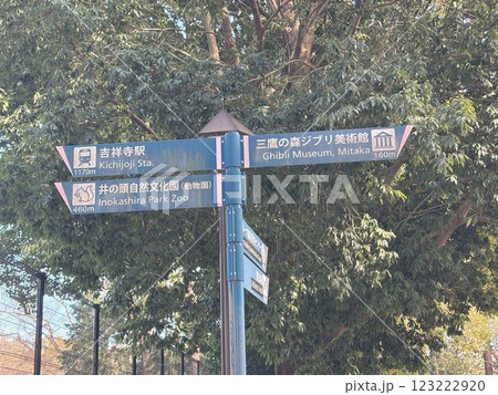 三鷹の森ジブリ美術館案内看板 123222920