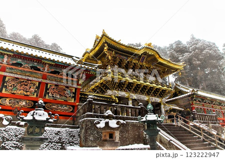 雪化粧の日光東照宮 123222947