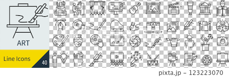 Art line icon set 123223070