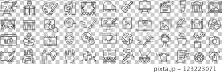 向量單色藝術線圖示集 向量單色藝術線圖示集 123223071