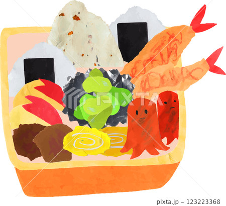 コラージュで制作したお弁当箱 123223368