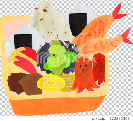 コラージュで制作したお弁当箱 123223368