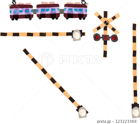 踏切と電車 123223369