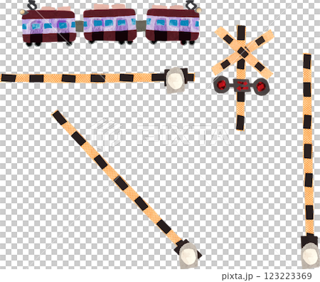 踏切と電車 123223369