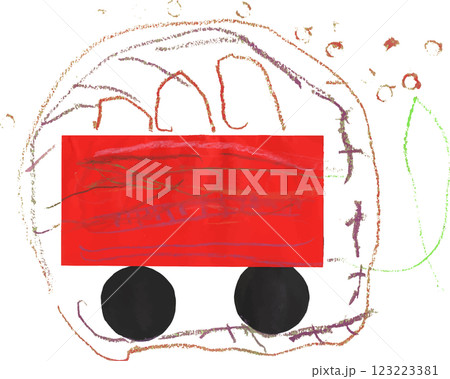 子供が制作した電車 123223381