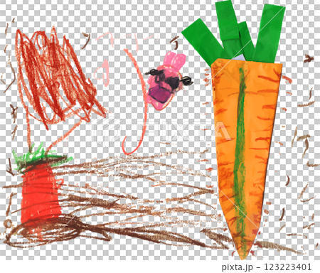子供が制作したニンジン 123223401
