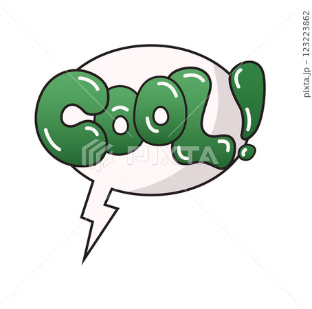 Green Cartoon Text Design Expressing Enthusiasm Green Cartoon Text Design Expressing Enthusiasm 123223862