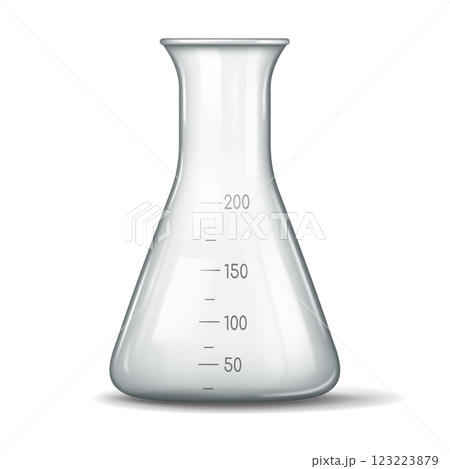 Realistic Illustration of Empty Laboratory Flask 123223879