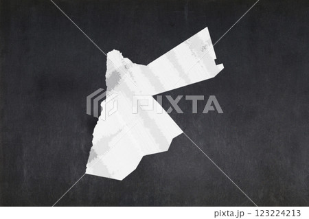 Map of Jordan drawn on a blackboard Map of Jordan drawn on a blackboard 123224213