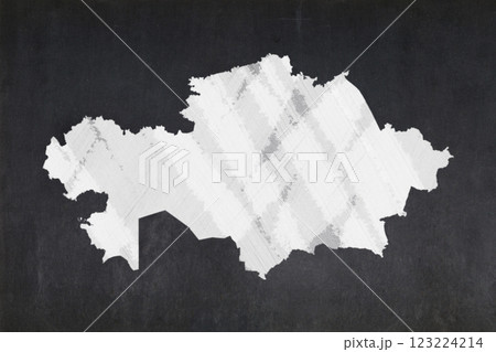 Map of Kazakhstan drawn on a blackboard Map of Kazakhstan drawn on a blackboard 123224214