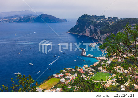 Coast of the Capri Island, Italy, Europe. Landscape of Capri 123224321