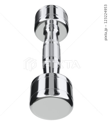 Blank Round Dumbbell, chrome weightlifting gym equipment top view 123224953