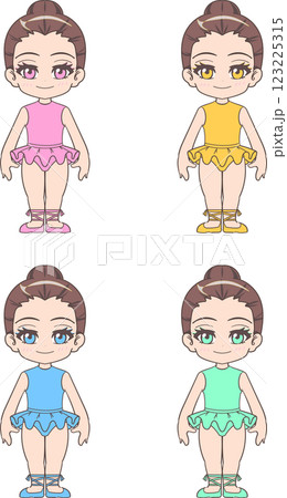 バレエを習っている可愛い女の子 123225315