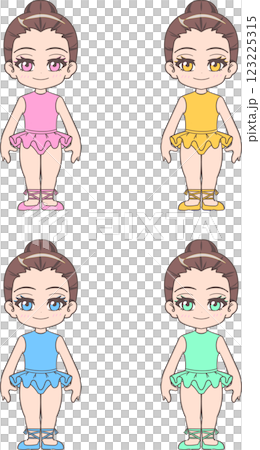 バレエを習っている可愛い女の子 123225315