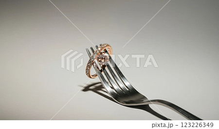 silver spoon with fork silver spoon with fork 123226349