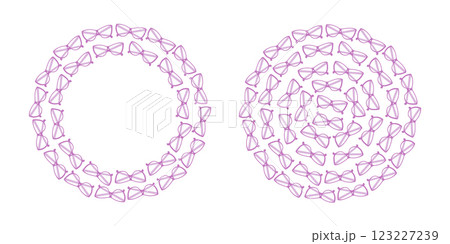 Transparent lens in lilac framing Eyeglasses. Monochrome Circular Frame border and Background idea 123227239