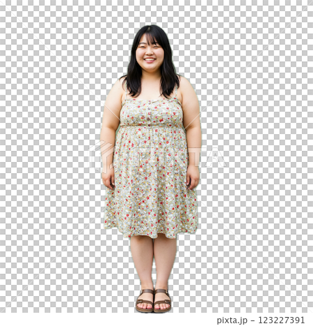 夏服女性 123227391