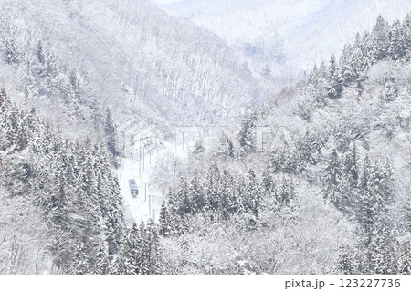 雪景色のしなの鉄道 雪景色のしなの鉄道 123227736