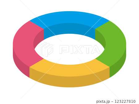 カラフルなグラフをイメージしたイラスト 123227810