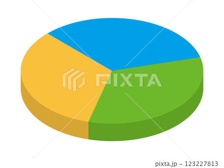 カラフルなグラフをイメージしたイラスト 123227813