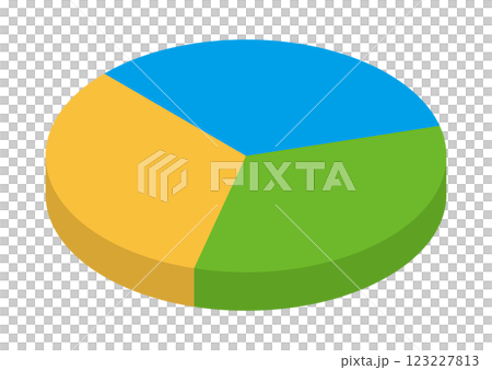 カラフルなグラフをイメージしたイラスト 123227813