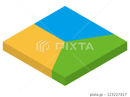 カラフルなグラフをイメージしたイラスト 123227817