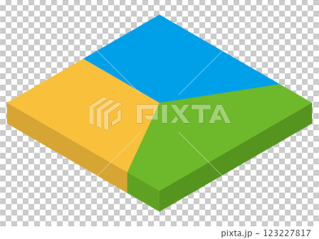 カラフルなグラフをイメージしたイラスト 123227817