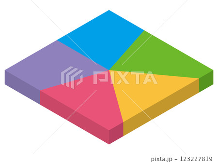 カラフルなグラフをイメージしたイラスト 123227819