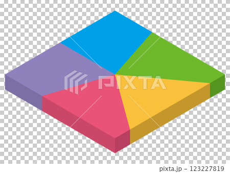 カラフルなグラフをイメージしたイラスト 123227819