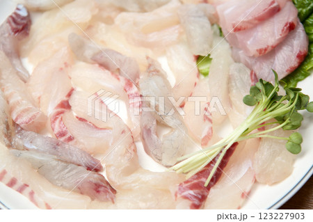 Korean seafood dish. raw fish Sashimi Korean seafood dish. raw fish Sashimi 123227903