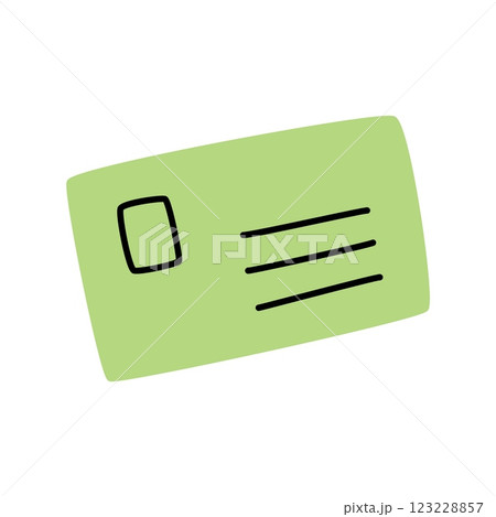 Doodle letter envelope icon hand drawn in a modern minimalistic style Doodle letter envelope icon hand drawn in a modern minimalistic style 123228857